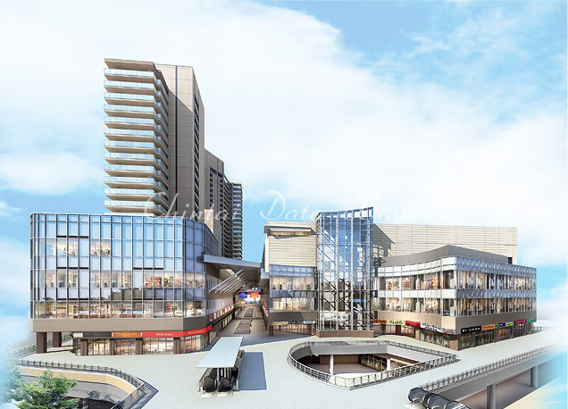 ペデストリアンデッキ（相模大野駅から当マンション、商業施設方面）
